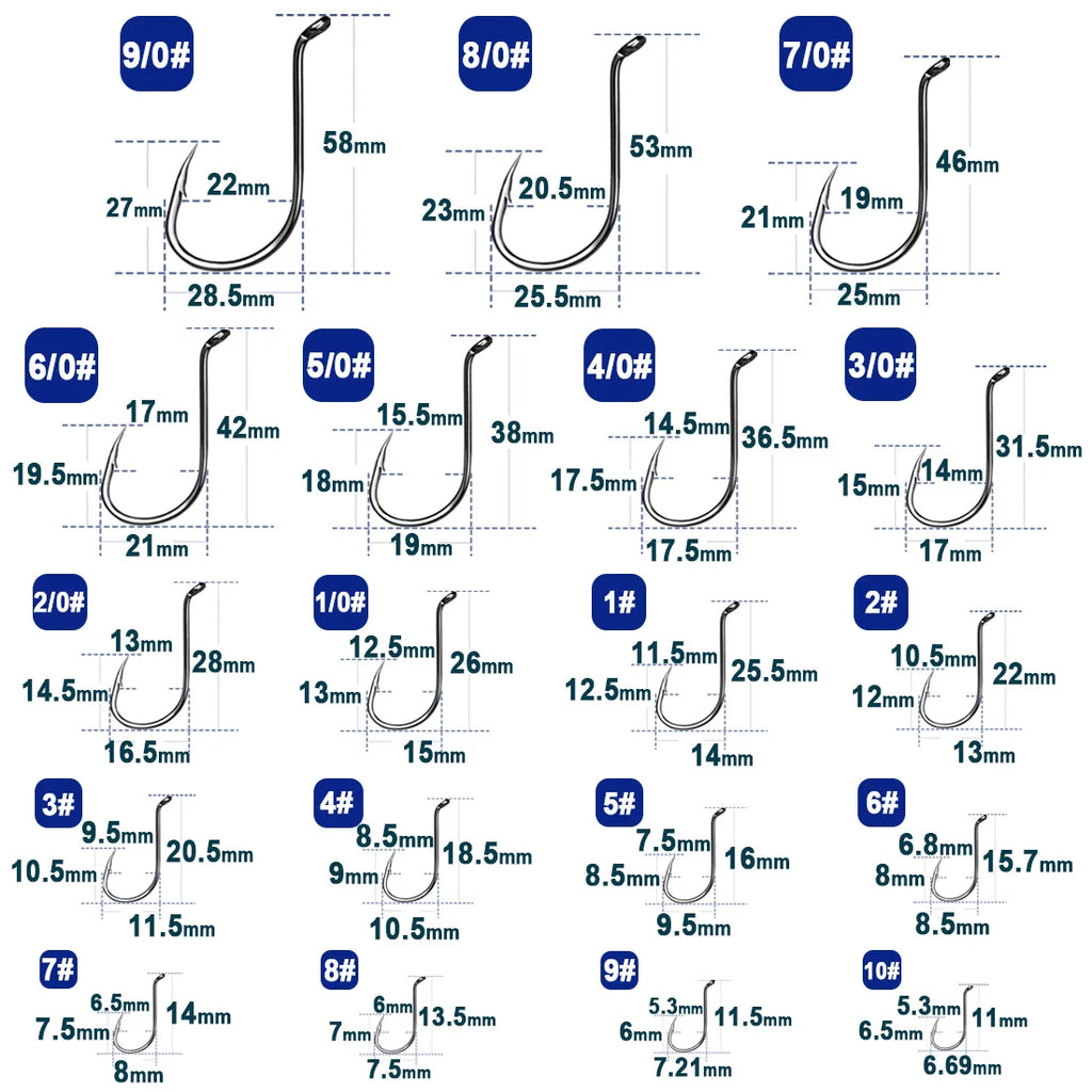 9KM Octopus Fishing Hook 50-100pcs