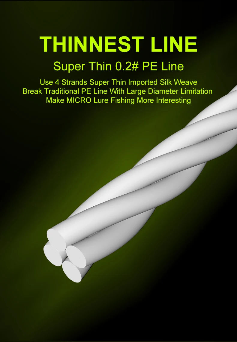 Kingdom Micro Fly 100m 4 Strands Braided Monofilament