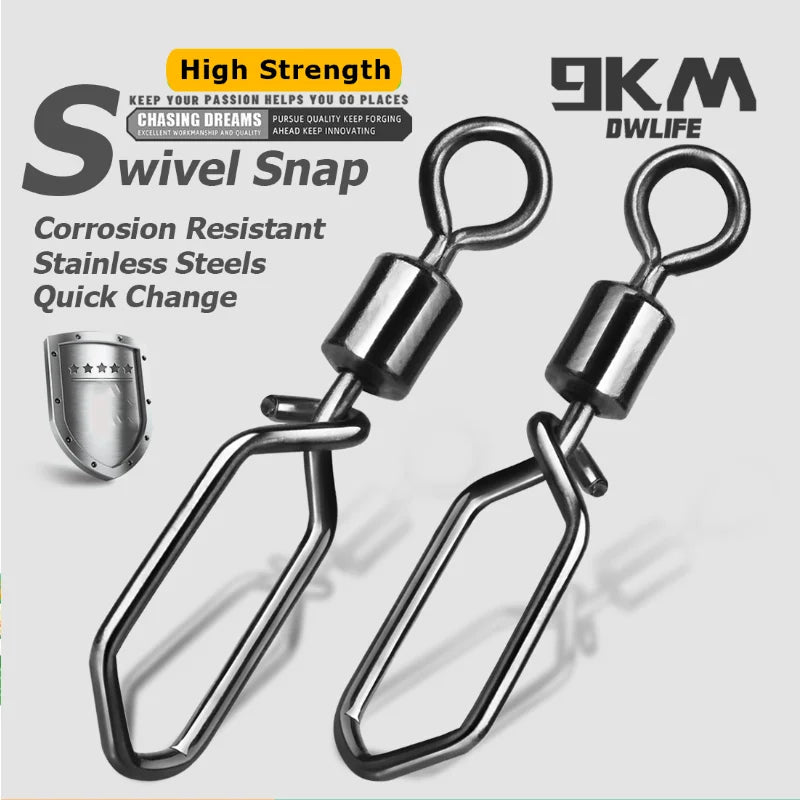 Fishing Swivels Snap 25~100Pcs