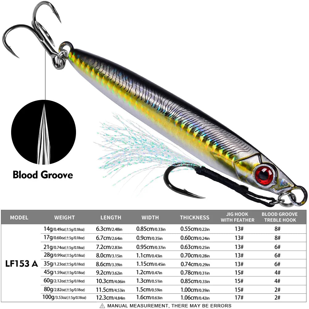 Proberos Metal Jig Bait 14g-80g