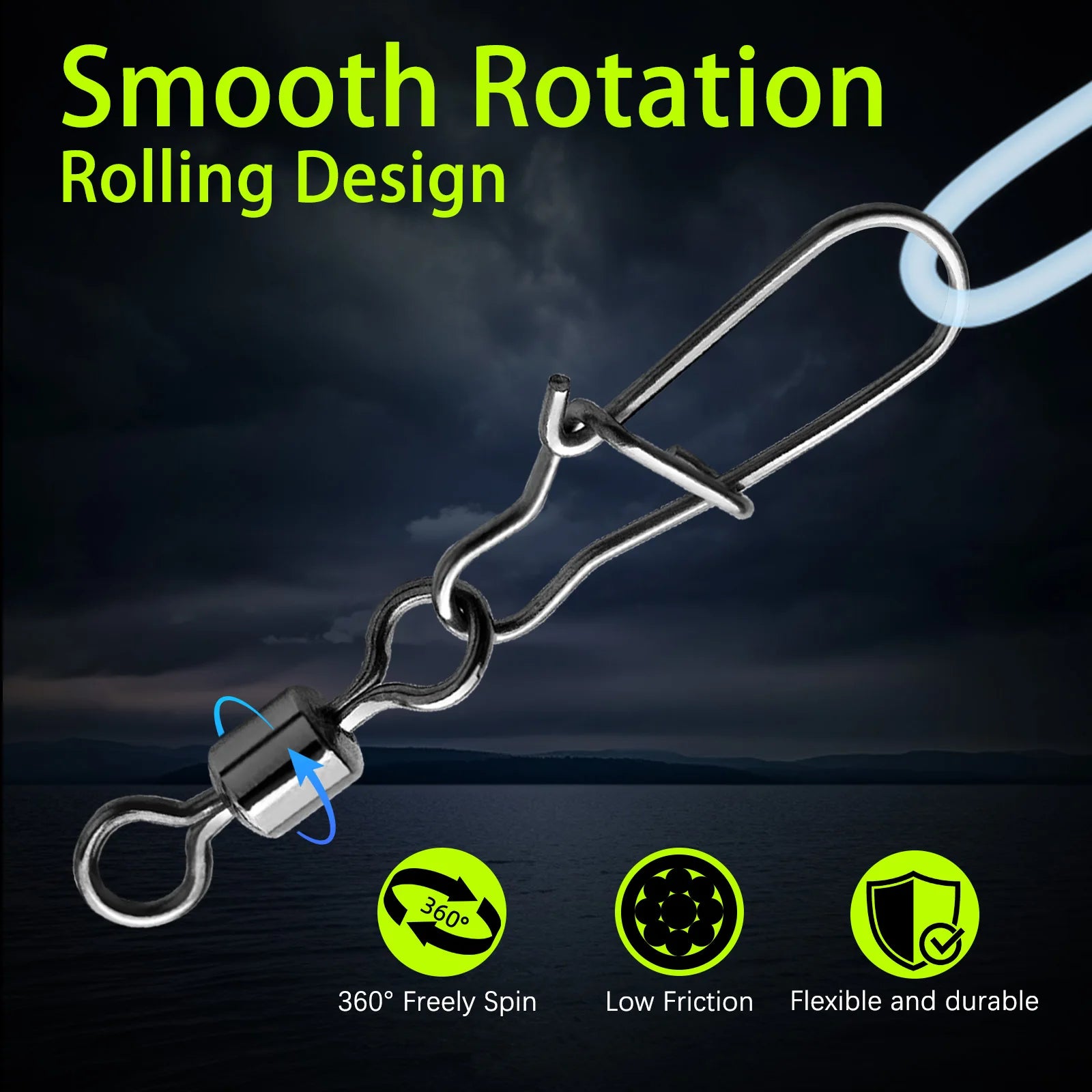 Duo-Lock Snap Swivels 50~200Pcs