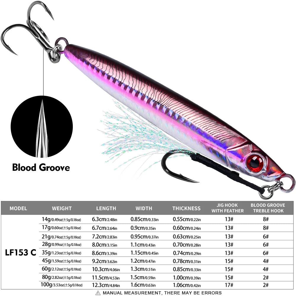 Proberos Metal Jig Bait 14g-80g