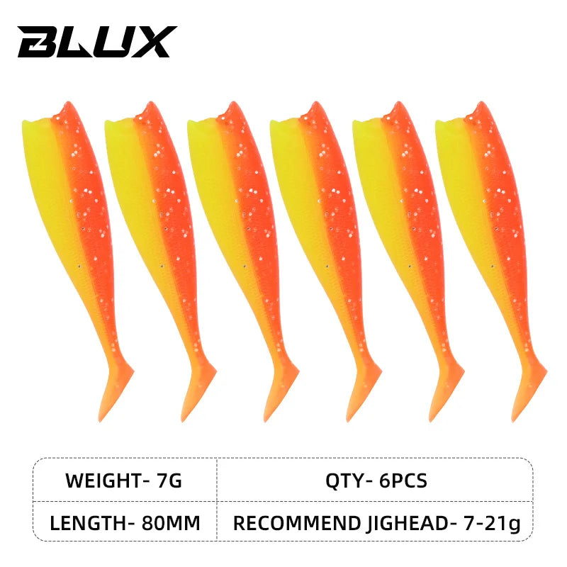 BLUX BLOD SHAD 80mm 105mm Soft Bait