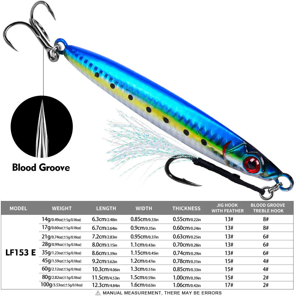 Proberos Metal Jig Bait 14g-80g