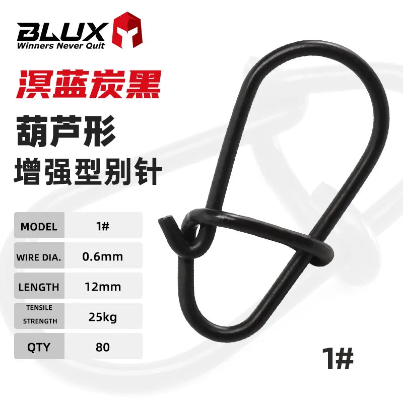 BLUX 80pcs Matte Black Snaps Stainless Steel