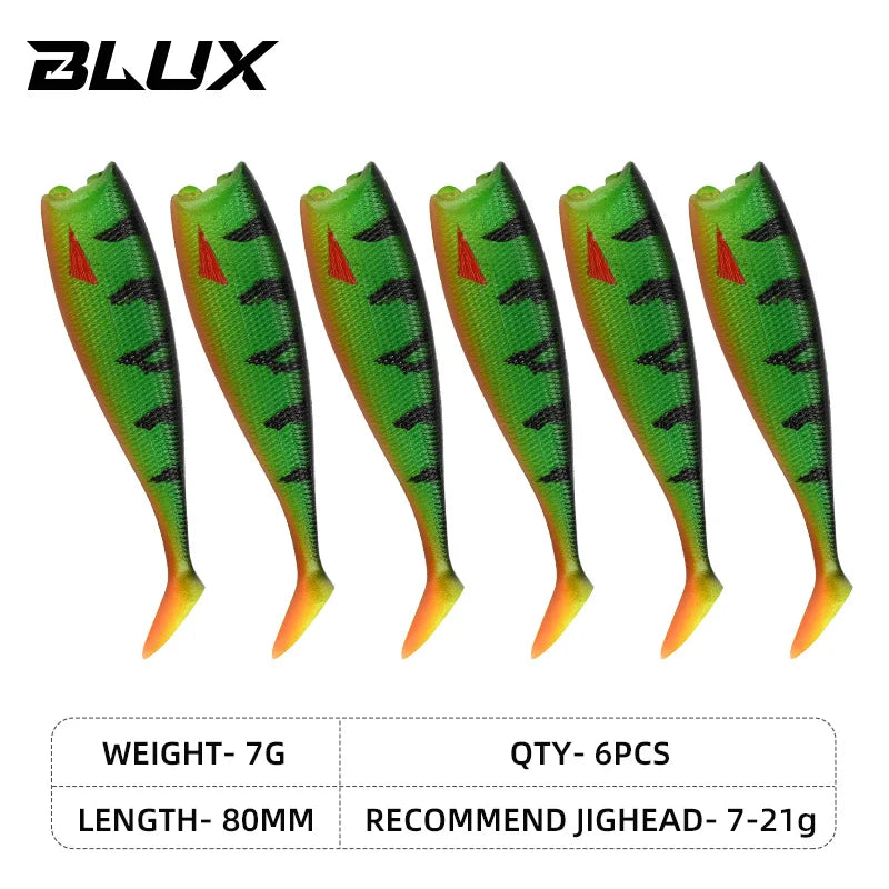BLUX BLOD SHAD 80mm 105mm Soft Bait