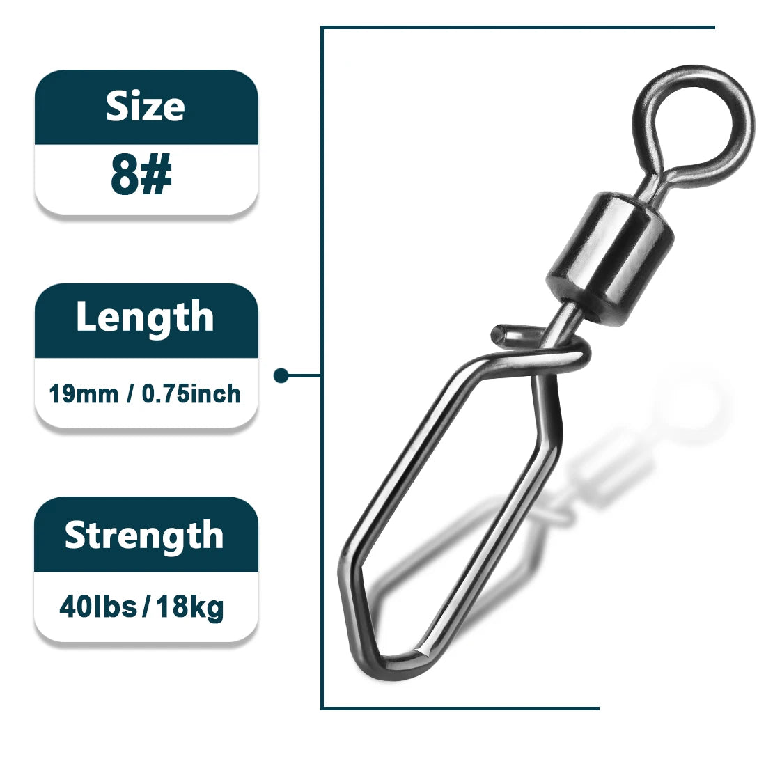 Fishing Swivels Snap 25~100Pcs